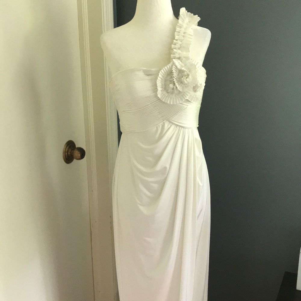 Adrianna Papell White Formal Dress